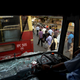 Another vandalised bus in Thiruvananthapuram.